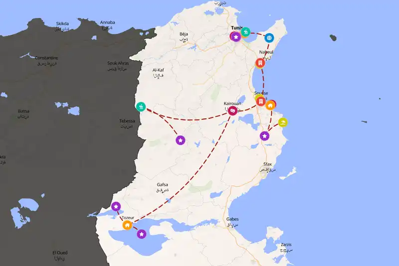 Backpacking in 15-day route