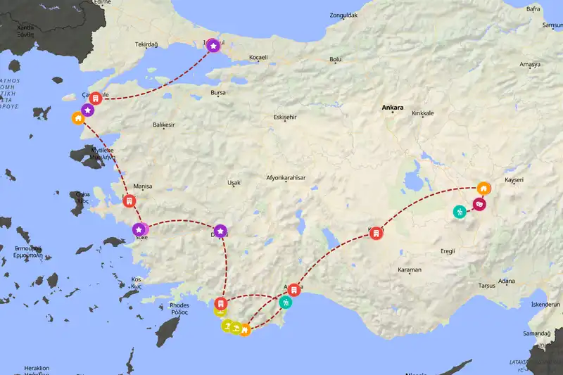 Backpacking in 21-day route