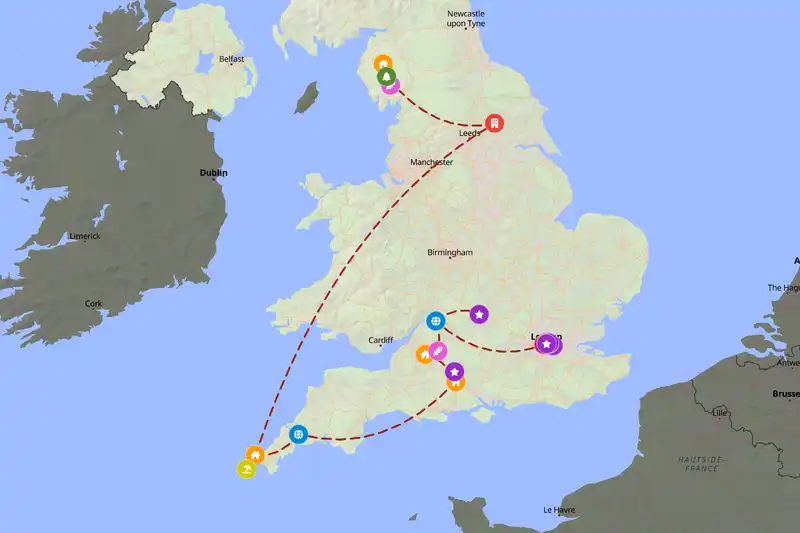 Backpacking in 14-day route