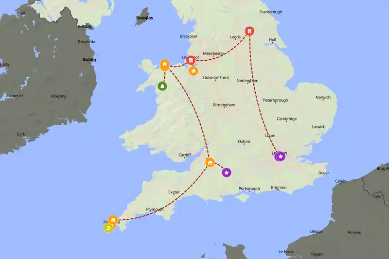 Backpacking in 14-day route