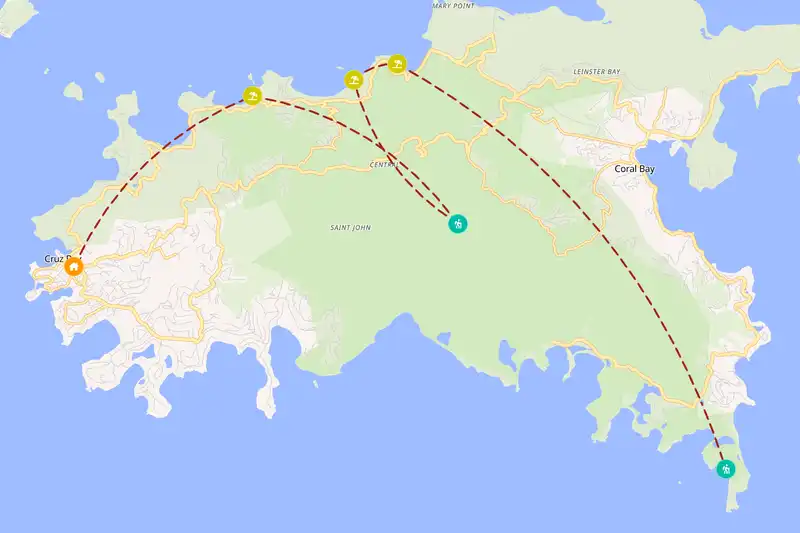Backpacking in 3-day route