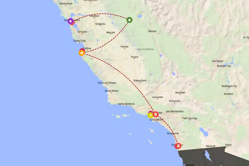 Backpacking in 14-day route