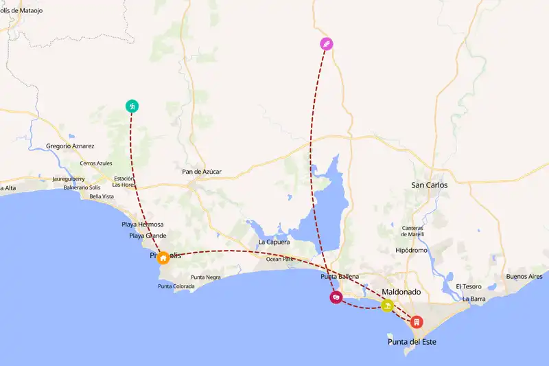 Backpacking in 5-day route