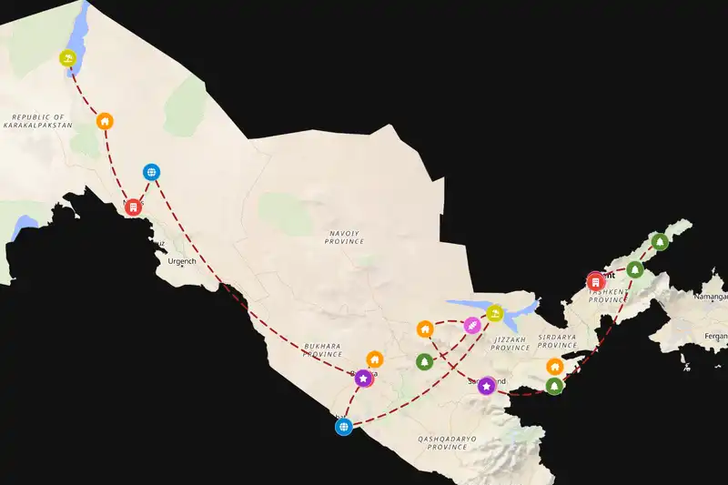 Backpacking in 15-day route