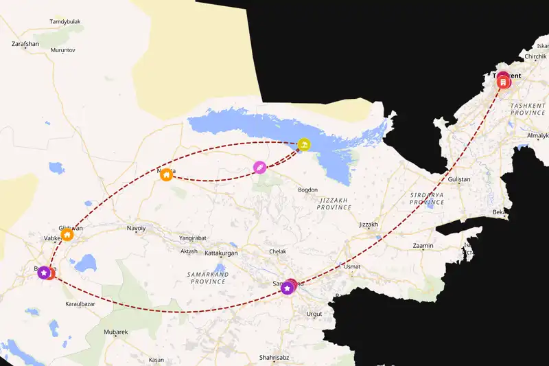 Backpacking in 10-day route
