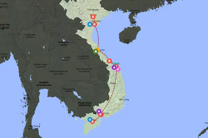 Backpacking in 21-day route