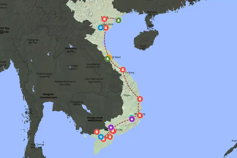 Backpacking in 21-day route