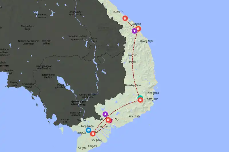 Backpacking in 14-day route