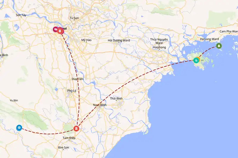Backpacking in 7-day route