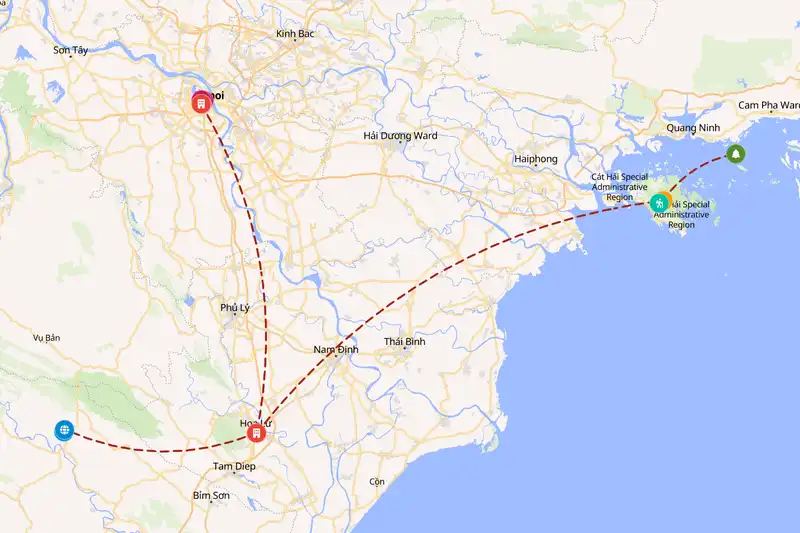 Backpacking in 7-day route