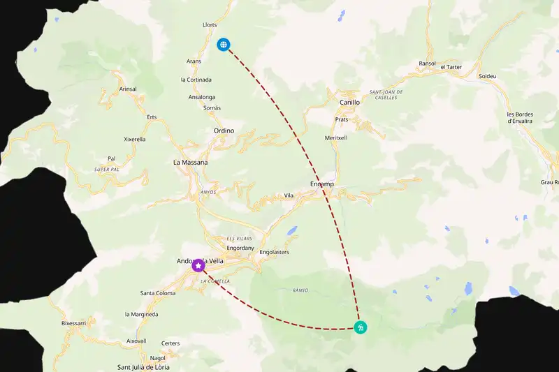 Example Andorra itinerary planner route