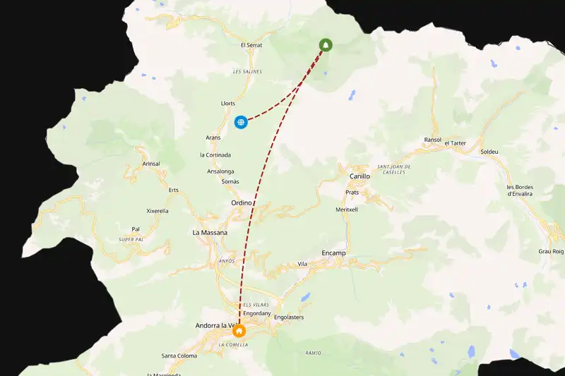 Example Andorra itinerary planner route