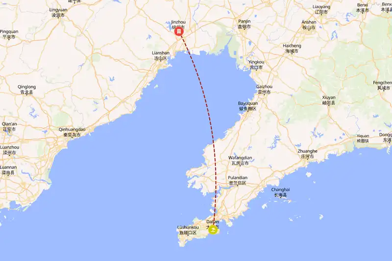 Example China itinerary planner route