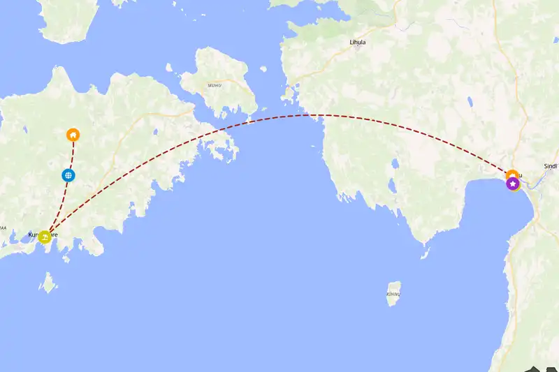 Example Estonia itinerary planner route