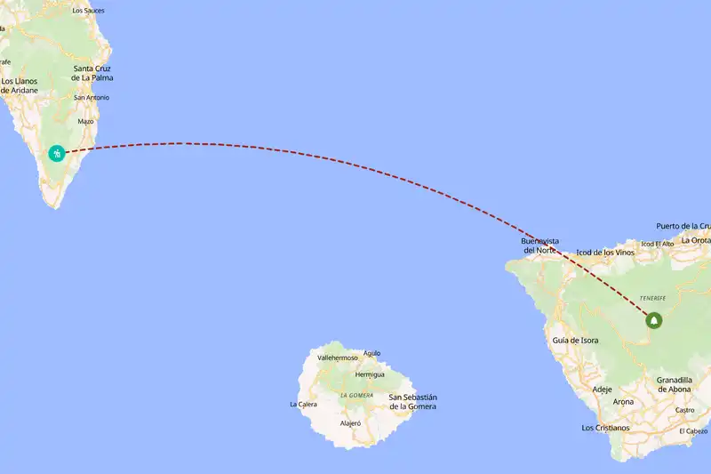 Example Spain itinerary planner route