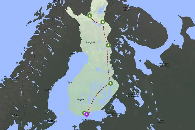 Backpacking in Finland