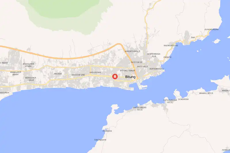Example Indonesia itinerary planner route