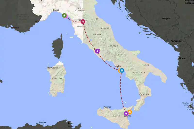 Backpacking in Italy