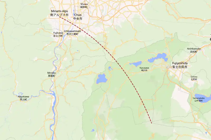 Example Japan itinerary planner route