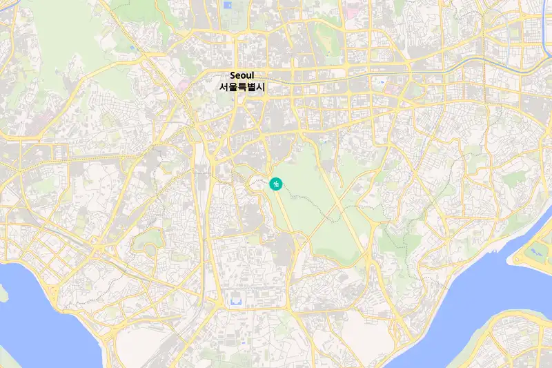Example South Korea itinerary planner route