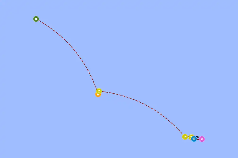 Example Marshall Islands itinerary planner route