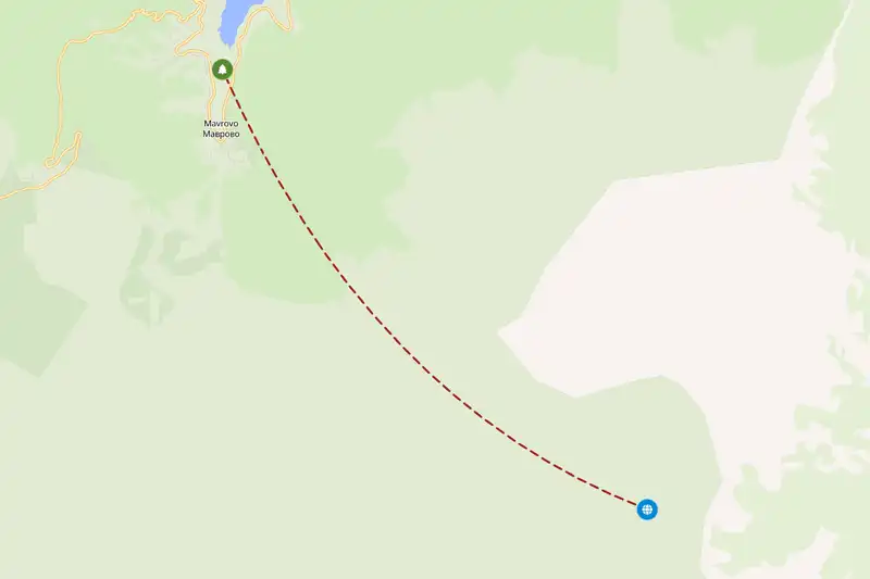 Example North Macedonia itinerary planner route