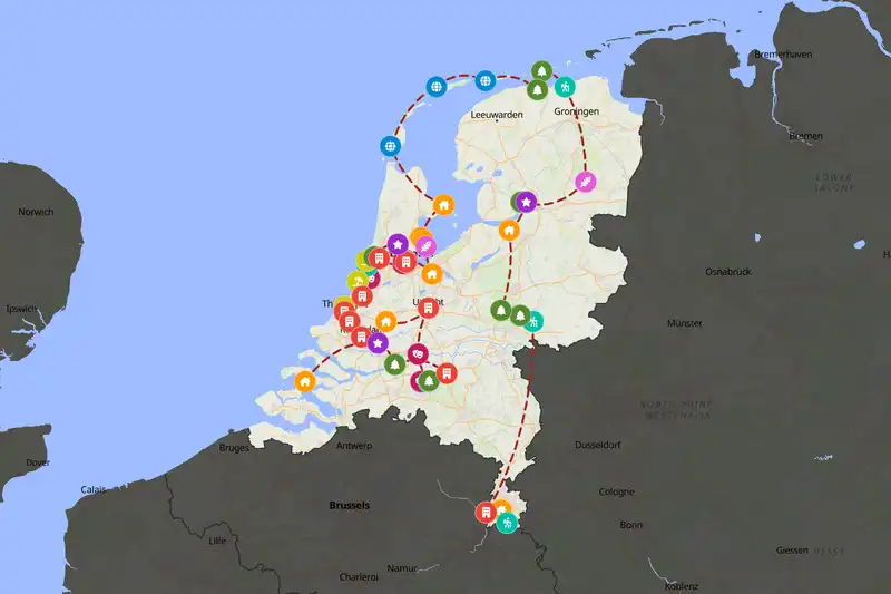 Example Netherlands itinerary planner route