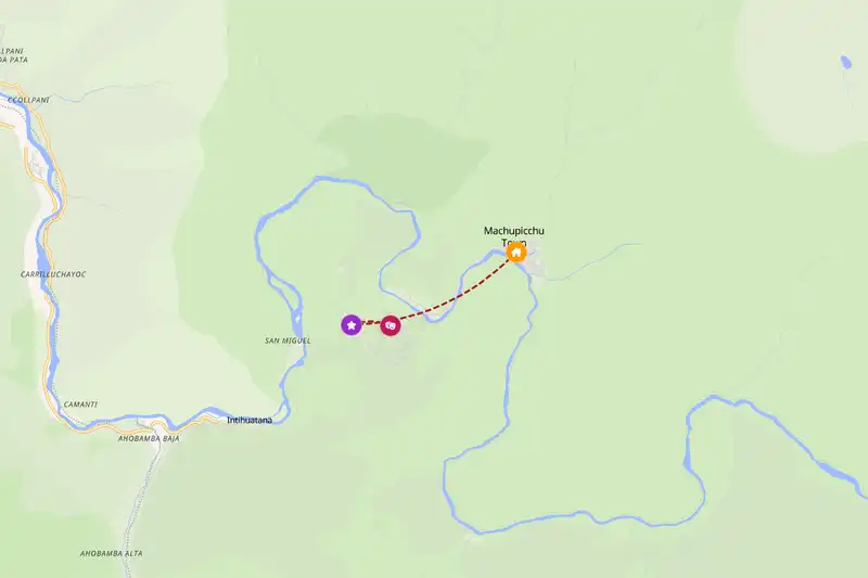 Example Peru itinerary planner route