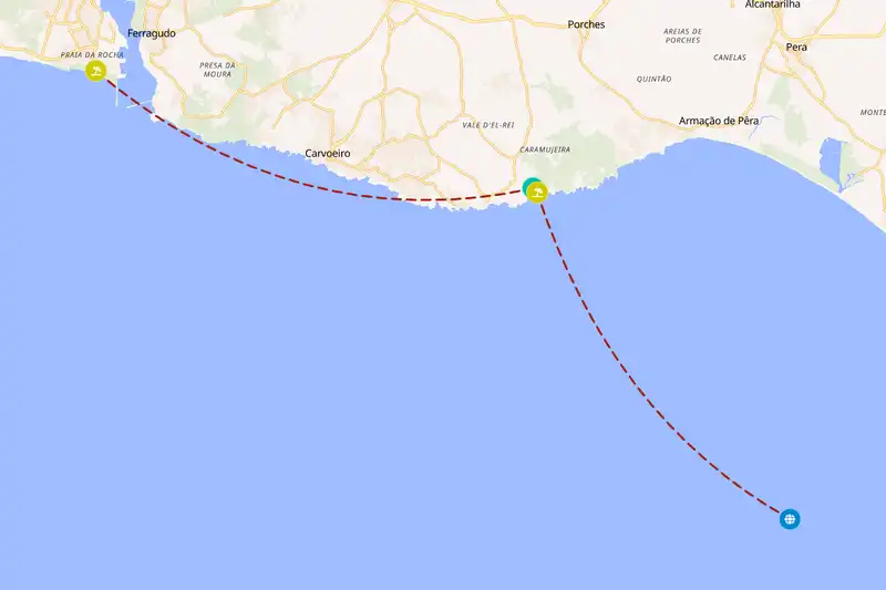 Example Portugal itinerary planner route