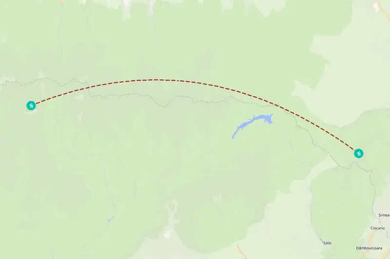 Example Romania itinerary planner route