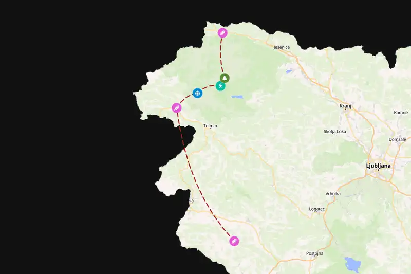Example Slovenia itinerary planner route