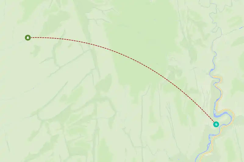 Example United States itinerary planner route