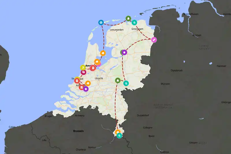 Example Netherlands itinerary planner route