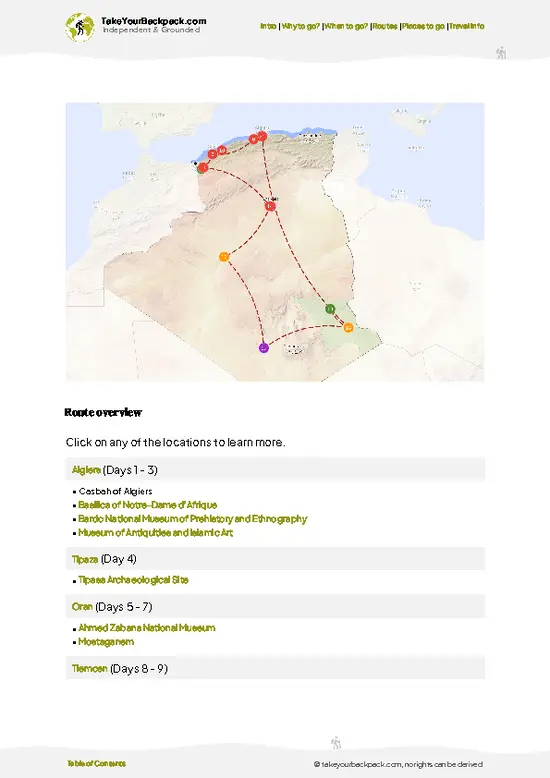 example page 4 from our offline Travel Guide for Algeria