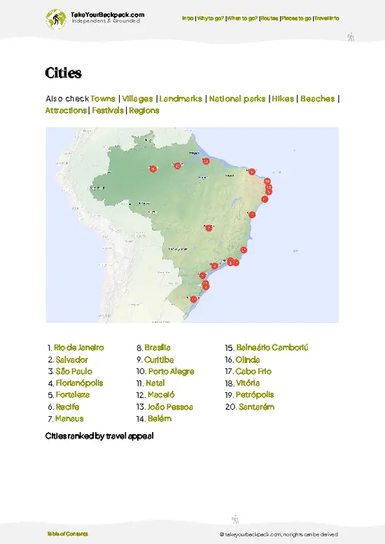 example page 6 from our offline Travel Guide for Brazil