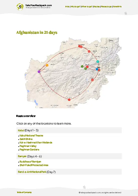 example page 4 from our offline Travel Guide for Afghanistan