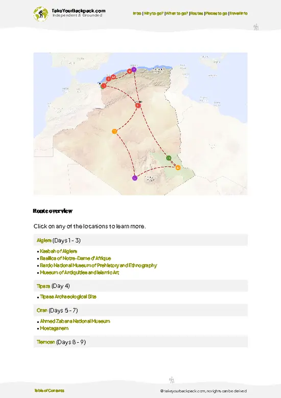 example page 4 from our offline Travel Guide for Algeria