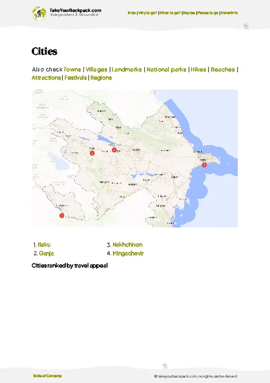 example page 6 from our offline Travel Guide for Azerbaijan