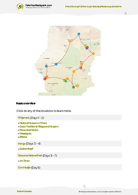 example page 4 from our offline Travel Guide for Chad