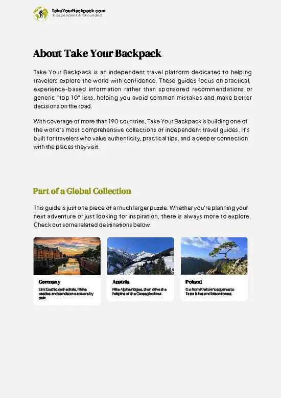 example page 1 from our offline Travel Guide for Czechia