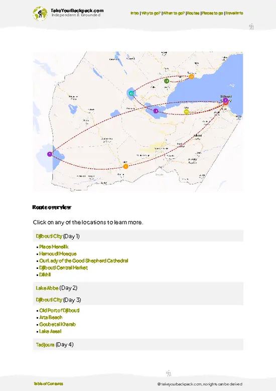 example page 4 from our offline Travel Guide for Djibouti