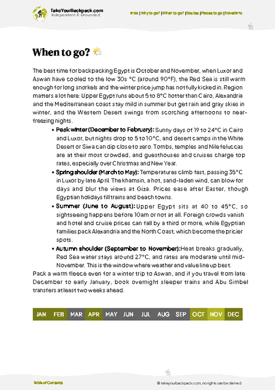 example page 3 from our offline Travel Guide for Egypt