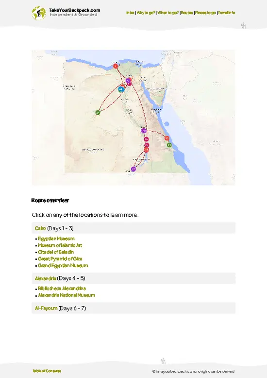example page 4 from our offline Travel Guide for Egypt