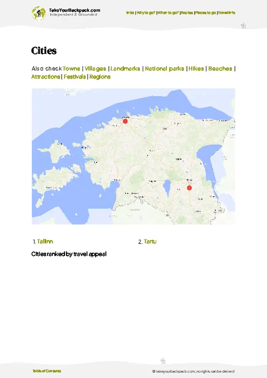 example page 6 from our offline Travel Guide for Estonia
