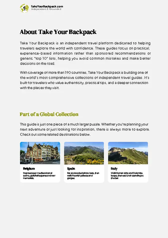 example page 1 from our offline Travel Guide for France