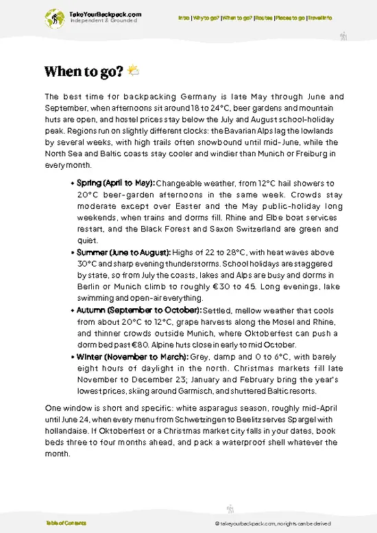 example page 3 from our offline Travel Guide for Germany