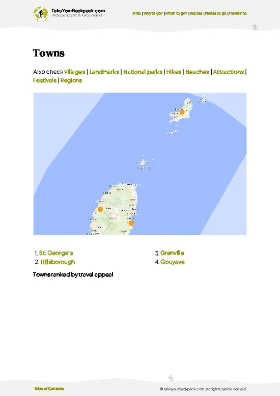 example page 6 from our offline Travel Guide for Grenada
