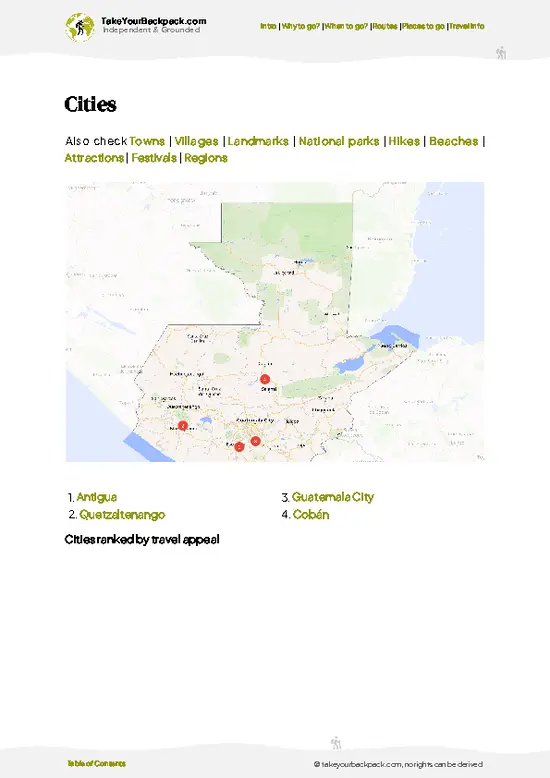example page 6 from our offline Travel Guide for Guatemala