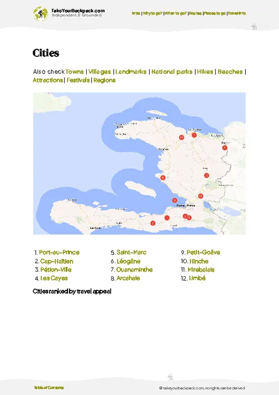 example page 6 from our offline Travel Guide for Haiti