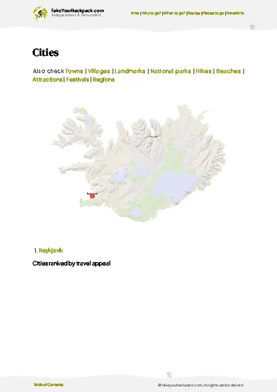 example page 6 from our offline Travel Guide for Iceland